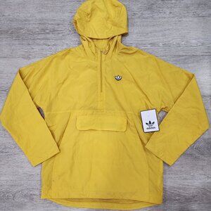 NWT Adidas Lightweight Pullover Pop Jacket Yellow Men's S (MSRP $100)